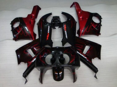 Venta Carenados Moto Honda CBR400RR NC29 1990-1999 - Negro Brillante Rojo Llama