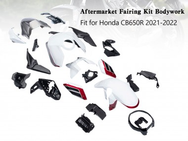 Venta Carenados Moto Honda CB650R 2019-2022 - Blanco Negro Rojo