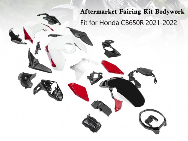 Venta Carenados Moto Honda CB650R 2019-2022 - Negro Rojo Blanco