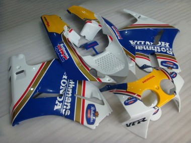 Venta Carenados Moto Honda VFR400R NC30 1988-1992 - Blanco Azul Amarillo Rothmans