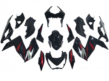 Venta Carenados Moto Kawasaki Z250/Z300 2015-2016 - Negro Brillante Rojo Plata