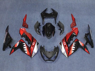 Venta Carenados Moto Kawasaki Z250/Z300 2015-2016 - Rojo Blanco Negro Brillante Tiburón