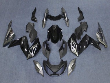 Venta Carenados Moto Kawasaki Z250/Z300 2015-2016 - Negro Brillante Plata