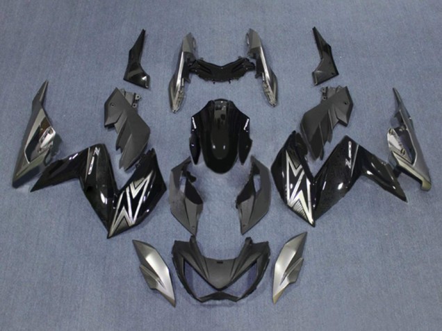 Venta Carenados Moto Kawasaki Z250/Z300 2015-2016 - Negro Brillante Plata