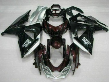 Venta Carenados Moto Suzuki GSXR 1000 2009-2016 - Negro Brillante Plata Blanco