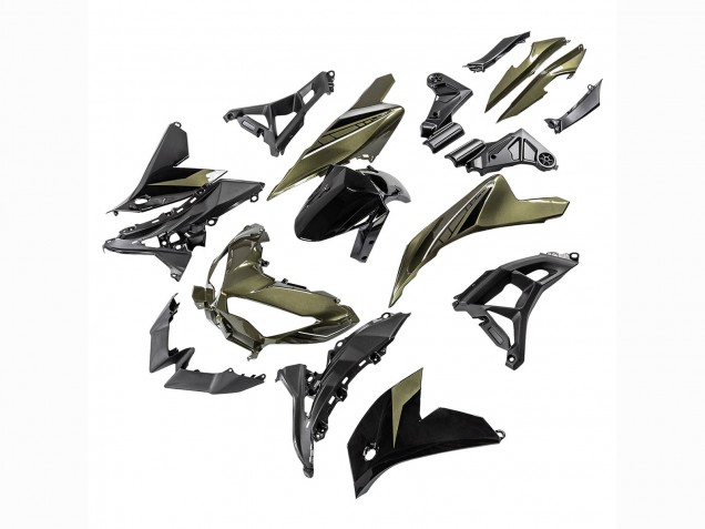 Venta Carenados Moto Kawasaki Versys 650 2022-2025 - Verde Oscuro Negro