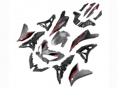 Venta Carenados Moto Kawasaki Versys 650 2022-2025 - Gris Rojo Negro