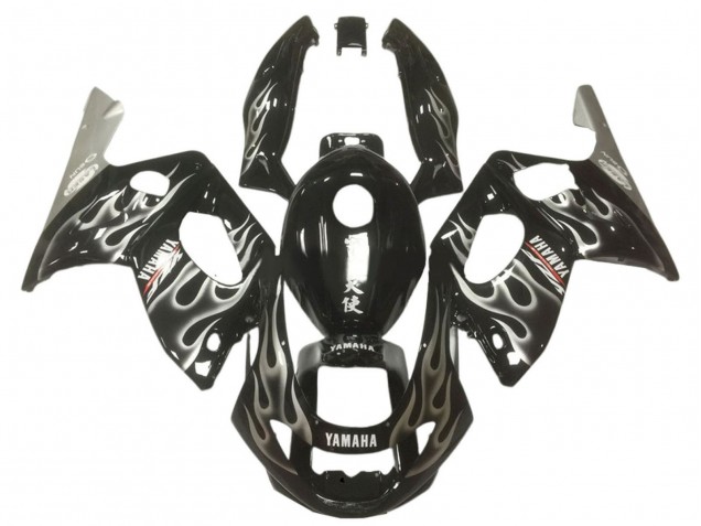 Venta Carenados Moto Yamaha YZF600R Thundercat 1996-2007 - Negro Brillante Plata Llama
