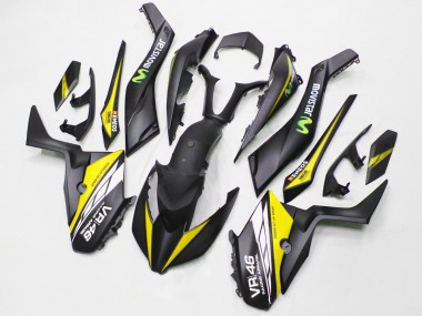 Venta Carenados Moto Yamaha XMAX300 2017-2021 - Negro Mate Amarillo MoviStar ENEOS 46