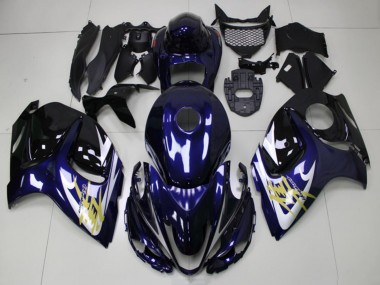 Venta Carenados Moto Suzuki GSXR 1300 Hayabusa 2008-2020 - Azul Oscuro Blanco Oro