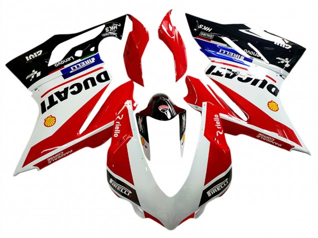 Venta Carenados Moto Ducati Panigale V4 V4S 2018-2019 - Blanco Rojo Negro Brillante Lenovo