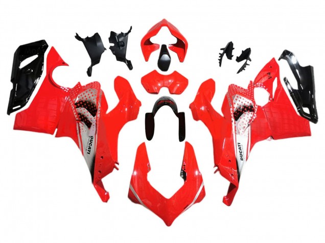 Venta Carenados Moto Ducati Panigale V4 V4S 2018-2019 - Plata Rojo Negro Brillante