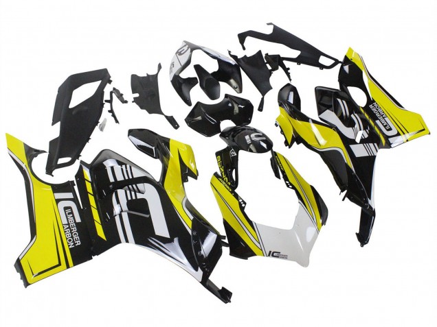 Venta Carenados Moto Ducati Panigale V4 V4S 2020-2021 - Amarillo Blanco Negro Brillante