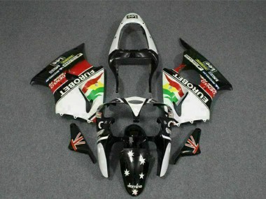 Venta Carenados Moto Kawasaki ZX6R 2000-2002 - Blanco Rojo Amarillo Verde Negro Brillante Estrella EuroBet