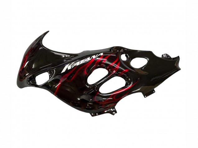 Venta Carenados Moto Suzuki GSX600F/GSX750F 2004-2006 - Negro Brillante Rojo Llama