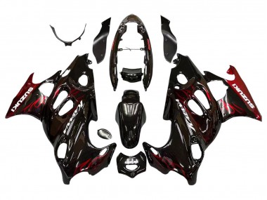 Venta Carenados Moto Suzuki GSX600F/GSX750F 2004-2006 - Negro Brillante Rojo Llama