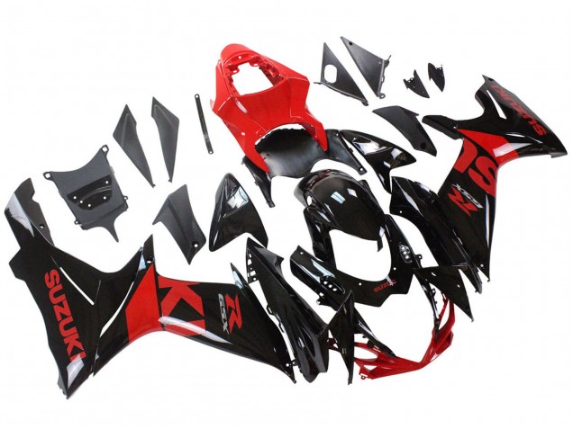 Venta Kits Carenado Moto Suzuki GSXR 600 / GSXR 750 2011-2024 - Rojo Negro Brillante