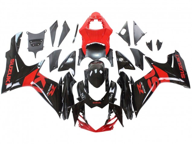 Venta Kits Carenado Moto Suzuki GSXR 600 / GSXR 750 2011-2024 - Rojo Negro Brillante