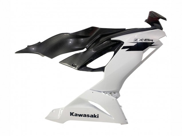 Venta Carenados Moto Kawasaki ZX6R 2019-2022 - Blanco Negro FibraCarbono