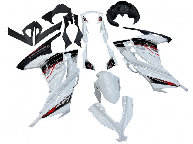 Venta Carenados Moto Kawasaki EX300 2013-2024 - Blanco Rojo Negro