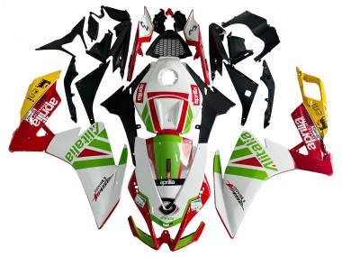 Venta Carenado Moto Aprilia RS4 50 125 2012-2018 - Blanco Rojo Verde Amarillo Alitalia