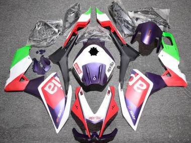 Venta Carenados Moto Aprilia RS4 50 125 2012-2018 - Blanco Verde Rojo Púrpura