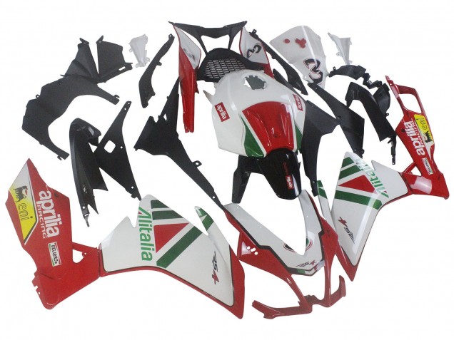 Venta Kits Carenado Moto Aprilia RS4 50 125 2012-2018 - Blanco Rojo Verde Amarillo Alitalia