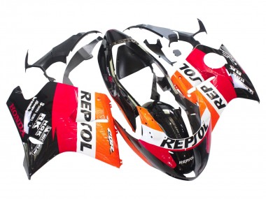 Venta Carenados Moto ABS Honda CBR1100XX Blackbird 1996-2007 - Naranja Blanco Rojo Negro Brillante Repsol