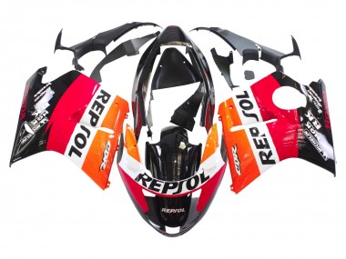Venta Carenados Moto ABS Honda CBR1100XX Blackbird 1996-2007 - Naranja Blanco Rojo Negro Brillante Repsol
