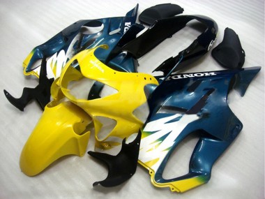 Venta Carenados Moto Honda CBR600 F4 1999-2000 - Amarillo Azul Oscuro Negro Brillante