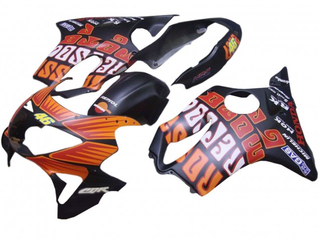 Venta Carenados Moto Honda CBR600 F4 1999-2000 - Negro Mate Naranja Rossi Repsol 46