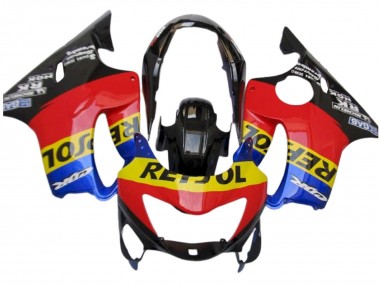 Venta Carenados Moto Honda CBR600 F4 1999-2000 - Rojo Amarillo Azul Negro Brillante Repsol