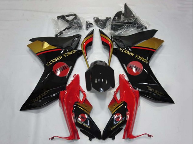 Venta Carenados Moto Honda CBR600F 2011-2013 - Rojo Oro Negro Brillante Konica Minolta
