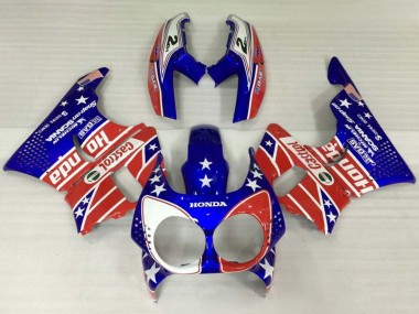 Venta Carenados Moto Honda CBR900RR 893 1992-1993 - Blanco Rojo Azul Estrella Castrol