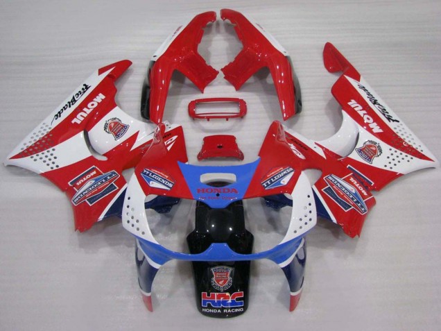 Venta Carenados Moto Honda CBR900RR 893 1994-1995 - Blanco Rojo Azul Claro Motul