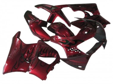 Venta Carenados Moto Honda CBR900RR 919 1998-1999 - Rojo Oscuro Negro Llama
