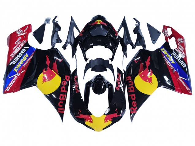 Venta Carenados Moto Ducati 848/1098/1198 2007-2014 - Negro Brillante Amarillo Azul Rojo Bull