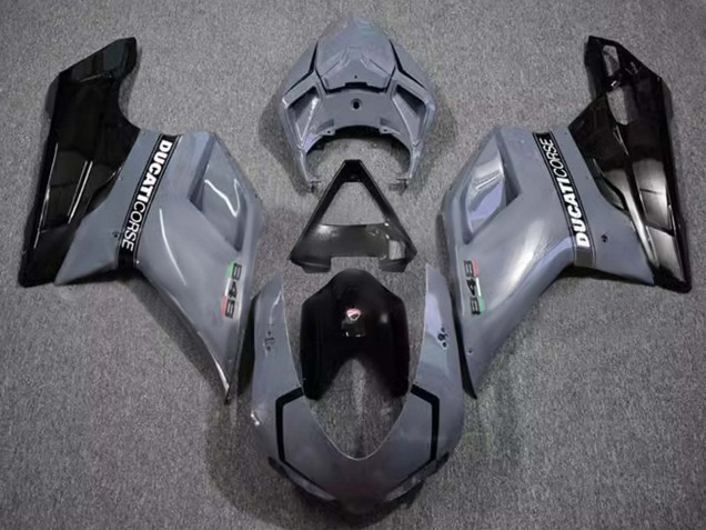 Venta Carenados Moto Ducati 848 2007-2014 - Gris Negro Brillante Corse