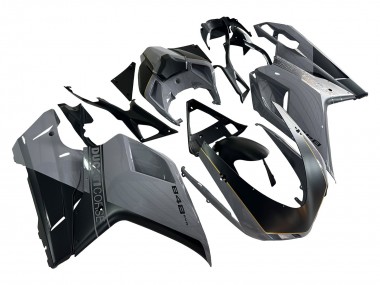Venta Carenados Moto Ducati 848 2007-2014 - Plata Oro Negro Mate