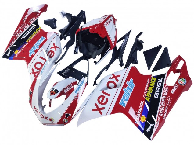Venta Carenados Moto Ducati 848/1098/1198 2007-2014 - Blanco Rojo Negro Brillante Valsir Xerox
