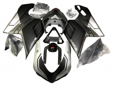 Venta Carenados Moto Ducati 848 2007-2014 - Plata Negro Mate