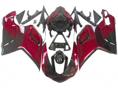 Venta Carenado Moto Ducati 848 2007-2014 - Rojo Negro Brillante