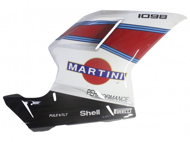 Venta Carenados Moto Ducati 1098 2007-2014 - Blanco Rojo Azul Negro Brillante Martini