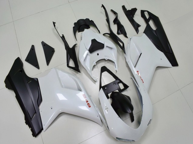 Venta Carenados Moto Ducati 848 2007-2014 - Blanco Negro Mate