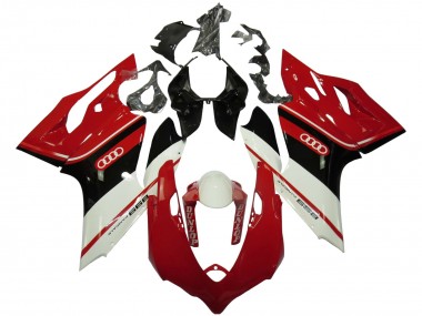 Venta Carenados Moto Ducati Panigale 899 2011-2014 - Blanco Rojo Negro Brillante Dunlop