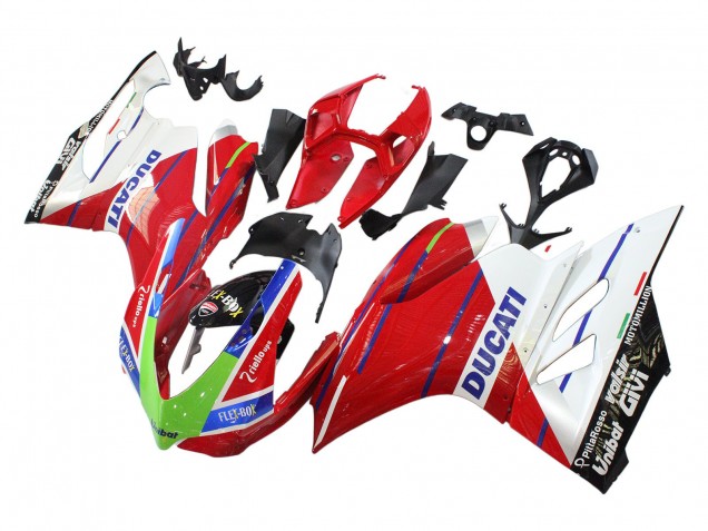 Venta Carenados Moto Ducati Panigale 899/1199 2011-2014 - Blanco Rojo Verde Azul Negro Brillante Flex-Box
