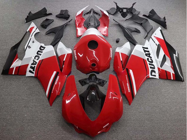 Venta Carenado Moto Ducati 959 2015-2020 - Blanco Rojo Negro Brillante