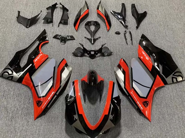 Venta Carenados Moto Ducati 959 2015-2020 - Plata Rojo Negro Brillante