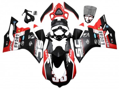 Venta Carenados Moto Ducati 959/1299 2015-2020 - Blanco Rojo Negro Mate Lucas 33