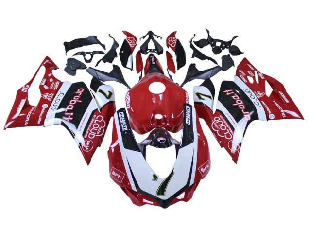 Venta Carenados Moto Ducati 959/1299 2015-2020 - Blanco Rojo Negro Aruba 7
